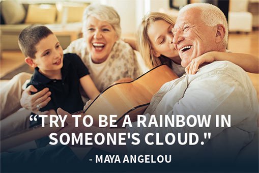 Try To Be A Rainbow In Someone's Cloud.